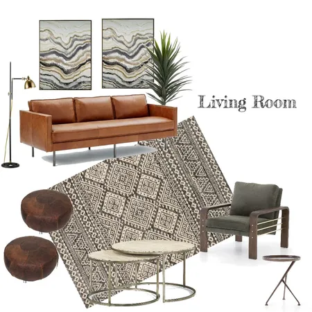 Rustic Industrial Living Interior Design Mood Board by kcillit on Style Sourcebook