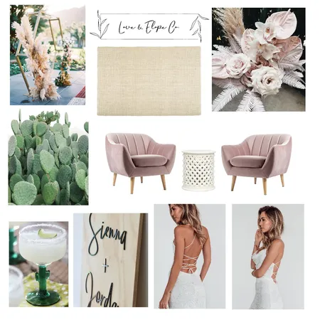 Cactus Elopement Package Interior Design Mood Board by modernlovestyleco on Style Sourcebook