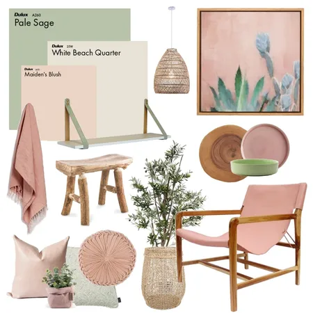 Sage &amp; Blush Interior Design Mood Board by Thediydecorator on Style Sourcebook