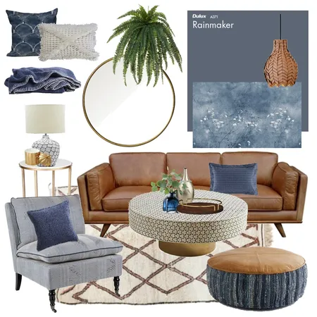 Masculine Blues Interior Design Mood Board by Thediydecorator on Style Sourcebook