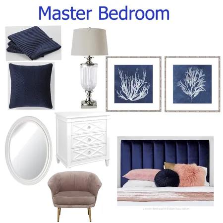Master Bedroom Option 3- Pelican Interior Design Mood Board by Styleahome on Style Sourcebook
