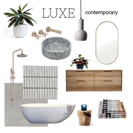 Lux bathroom Interior Design Mood Board by Two Wildflowers on Style Sourcebook