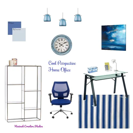 Cool Perspective Home Office Interior Design Mood Board by Gugz on Style Sourcebook