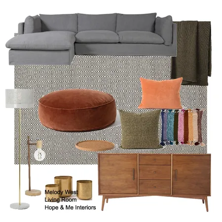 Melody West - Living Room Interior Design Mood Board by Hope & Me Interiors on Style Sourcebook