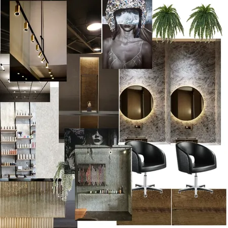Metallic Grunge Salon Interior Design Mood Board by juliefisk on Style Sourcebook