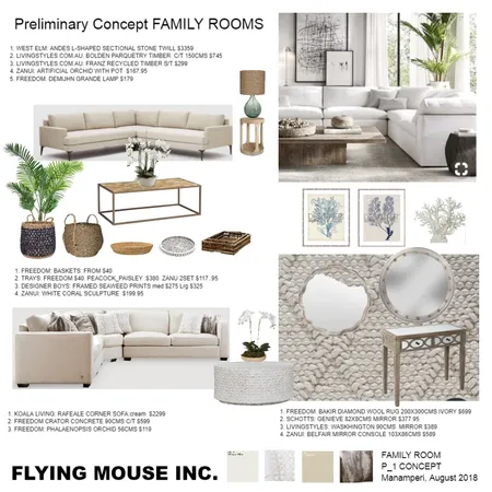 FAMILY ROOM Interior Design Mood Board by Flyingmouse inc on Style Sourcebook