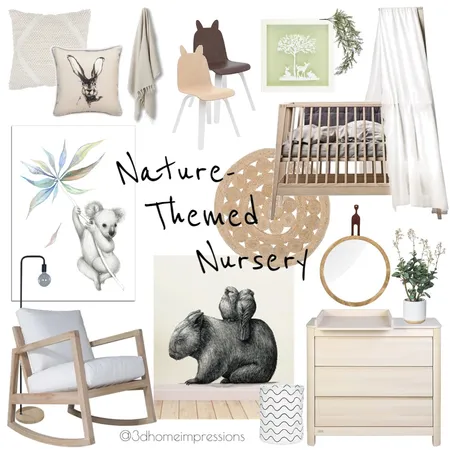 Natural Nursery Interior Design Mood Board by 3D Home Impressions on Style Sourcebook