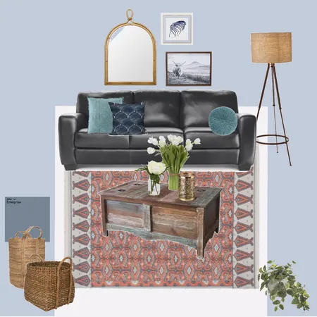 Mum &amp; Dad BLUE WALL Interior Design Mood Board by Bethan on Style Sourcebook