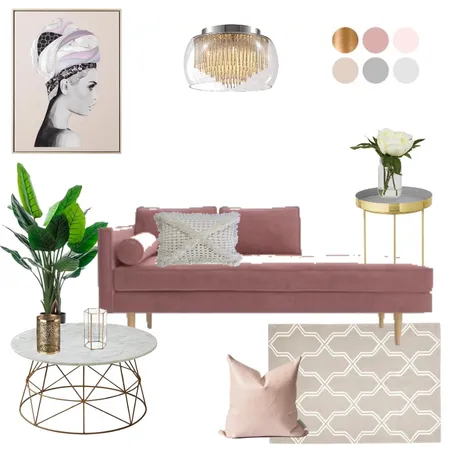 Blush grey home decor Interior Design Mood Board by puszedli on Style Sourcebook
