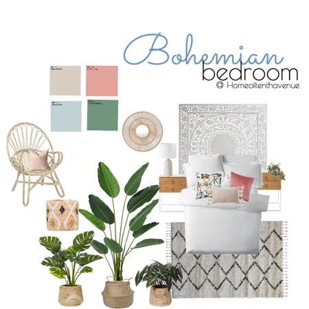 Rebekah's Bohemian Bedroom Interior Design Mood Board by elisemakaylajane on Style Sourcebook