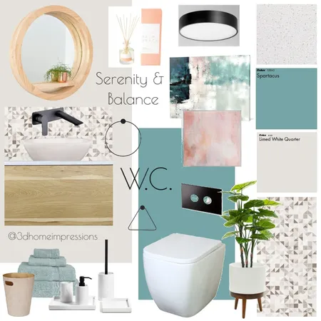 w.c. serenity Interior Design Mood Board by 3D Home Impressions on Style Sourcebook