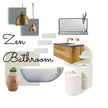 Zen Bathroom Interior Design Mood Board by Just In Place on Style Sourcebook