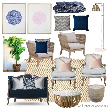 Relaxed Glamour Lounge Interior Design Mood Board by Libby Edwards Interiors on Style Sourcebook