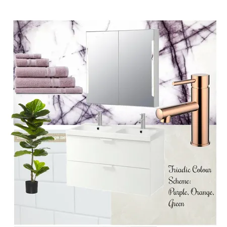 Triadic Colour Scheme 2 - Purple, Orange, Green Interior Design Mood Board by amhalling on Style Sourcebook