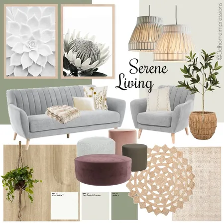 Serene Living Interior Design Mood Board by 3D Home Impressions on Style Sourcebook