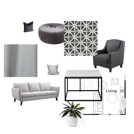 Module 9 - Living Room Interior Design Mood Board by orowe on Style Sourcebook