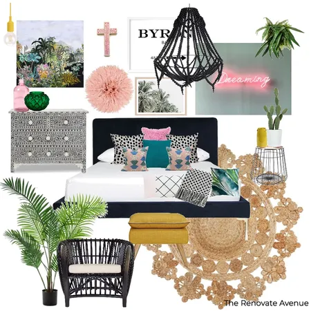 neon bedroom Interior Design Mood Board by The Renovate Avenue on Style Sourcebook