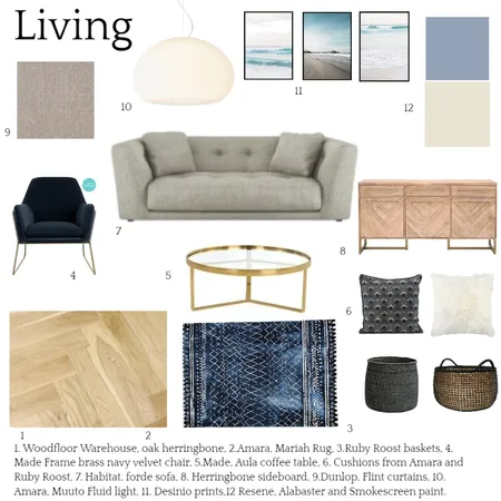 Living Room 1 Interior Design Mood Board by RoisinMcloughlin on Style Sourcebook