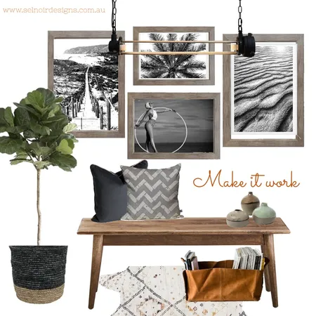 Make it work -B&amp;W gallery wall Interior Design Mood Board by Sel Noir Designs  on Style Sourcebook