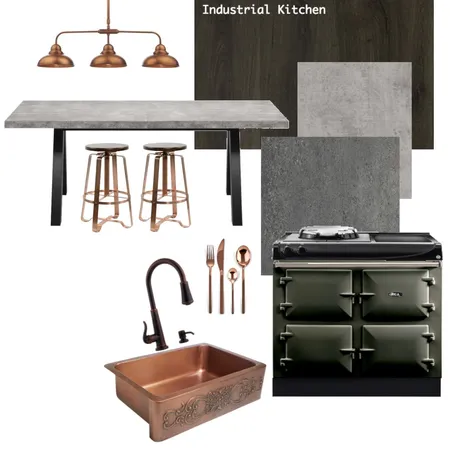 Industrial/Rustic Kitchen Interior Design Mood Board by LizHookway on Style Sourcebook