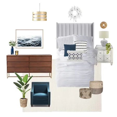 Hampton's Master Bedroom Retreat Interior Design Mood Board by JessicaFloodDesign on Style Sourcebook