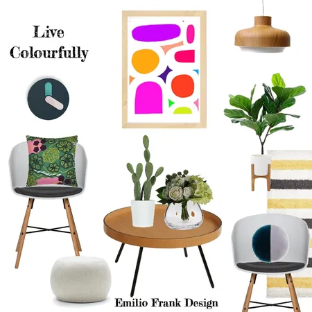 Live Colourfully ! Interior Design Mood Board by Emilio Frank Design on Style Sourcebook