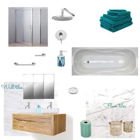 Family Bathroom Interior Design Mood Board by Breezy Interiors on Style Sourcebook