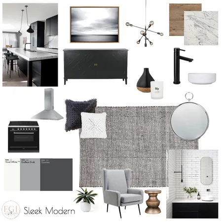 Sleek Modern Interior Design Mood Board by Eliza Grace Interiors on Style Sourcebook