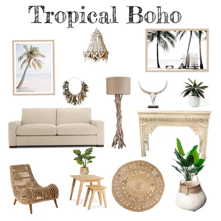 Tropical Boho Interior Design Mood Board by Melisa142 on Style Sourcebook