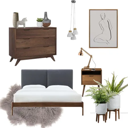 Mid Century Bedroom Interior Design Mood Board by braydee on Style Sourcebook