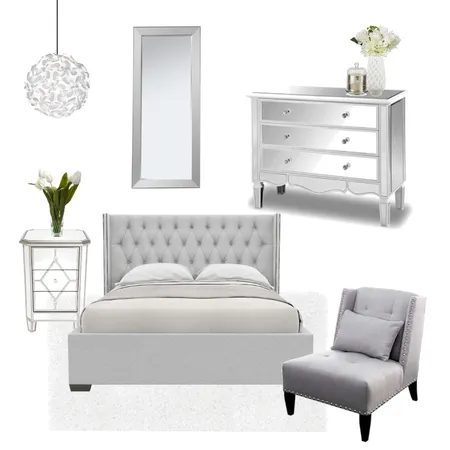 Hollywood Glam Bedroom Interior Design Mood Board by braydee on Style Sourcebook