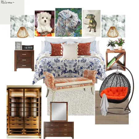 Split Complementary Bedroom Interior Design Mood Board by MonicaMadrona on Style Sourcebook