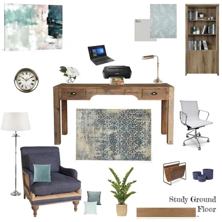 Study Ground FLoor Interior Design Mood Board by MelissaBlack on Style Sourcebook