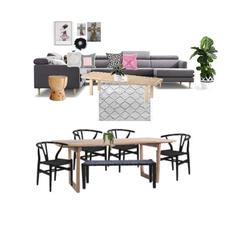Living and dining styled Interior Design Mood Board by kearajmuguti on Style Sourcebook