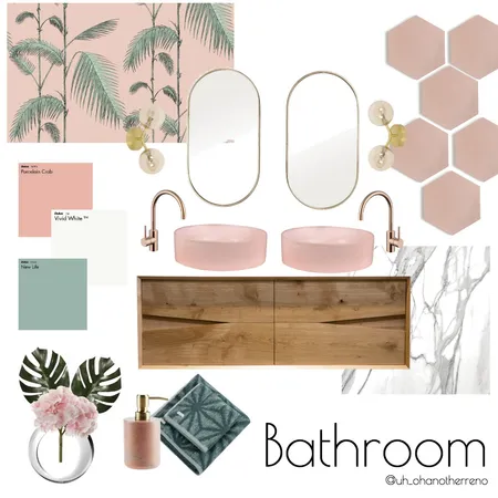 Pink and Timber Bathroom Interior Design Mood Board by AnnabelFoster on Style Sourcebook