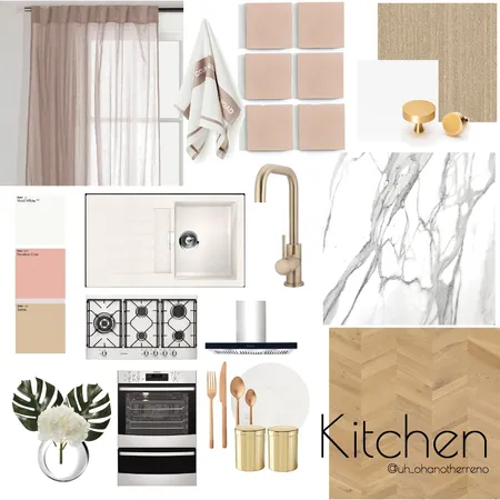 Pink and Timber Kitchen Interior Design Mood Board by AnnabelFoster on Style Sourcebook