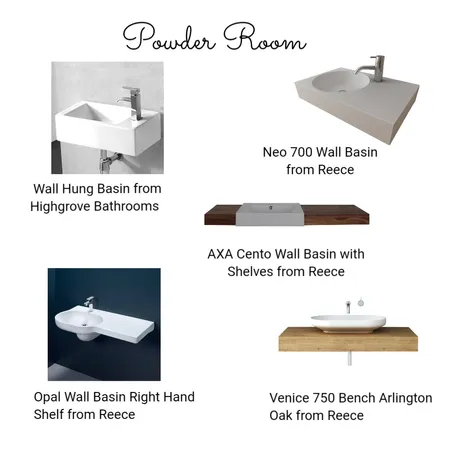 Powder Room Interior Design Mood Board by Hilite Bathrooms on Style Sourcebook