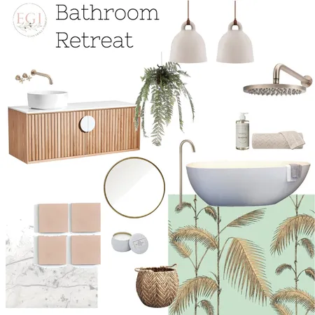 Bathroom Retreat Interior Design Mood Board by Eliza Grace Interiors on Style Sourcebook