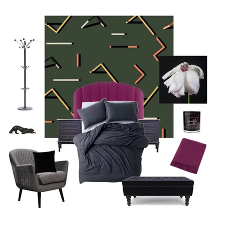Dark Interior Design Mood Board by Wallpaper Trader on Style Sourcebook