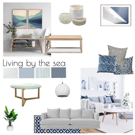Blue Living room Interior Design Mood Board by CocoonBotanic on Style Sourcebook