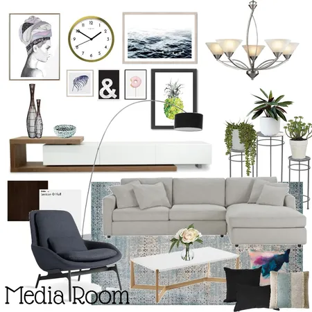 Media Room Interior Design Mood Board by mahaabdulaziz on Style Sourcebook