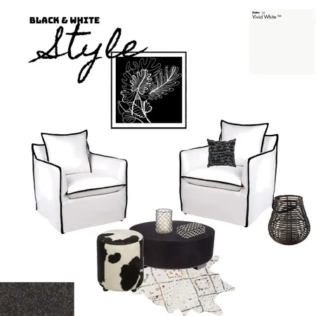 Black &amp; white style Interior Design Mood Board by farmehtar on Style Sourcebook