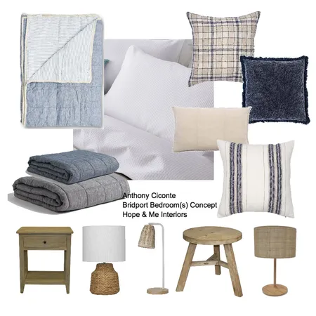 Bridport Project - Bedrooms Interior Design Mood Board by Hope & Me Interiors on Style Sourcebook