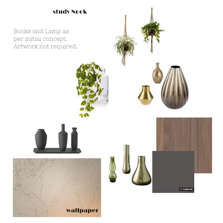 study Nook Interior Design Mood Board by MimRomano on Style Sourcebook