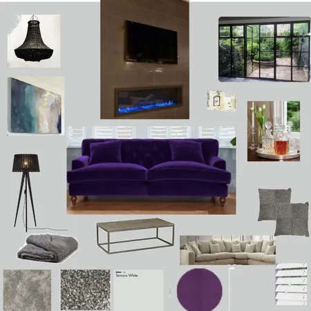 Contemporary/elegant Reception/TV room Interior Design Mood Board by LMH Interiors on Style Sourcebook