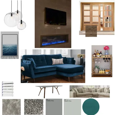 Contemporary/elegant Reception room/TV room Interior Design Mood Board by LMH Interiors on Style Sourcebook