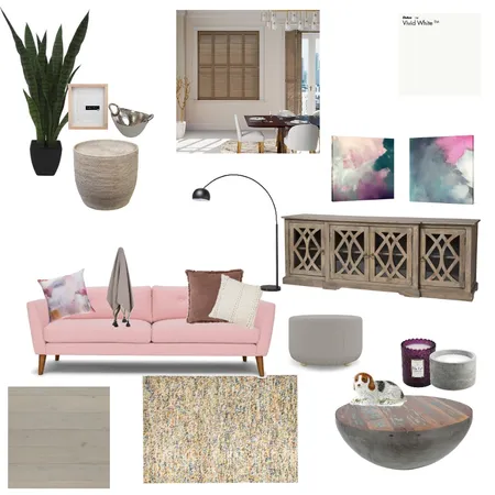 Lounge Room pink hues Interior Design Mood Board by Shannon on Style Sourcebook