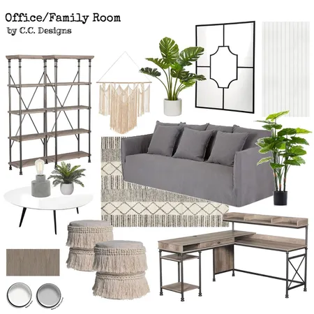 Module #9: Office/Family Room Interior Design Mood Board by Casady on Style Sourcebook