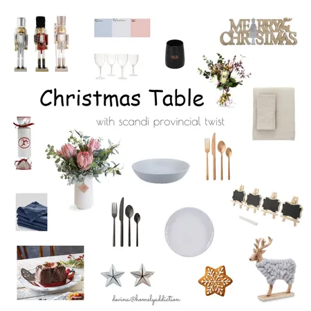 Christmas Table setting Interior Design Mood Board by HomelyAddiction on Style Sourcebook