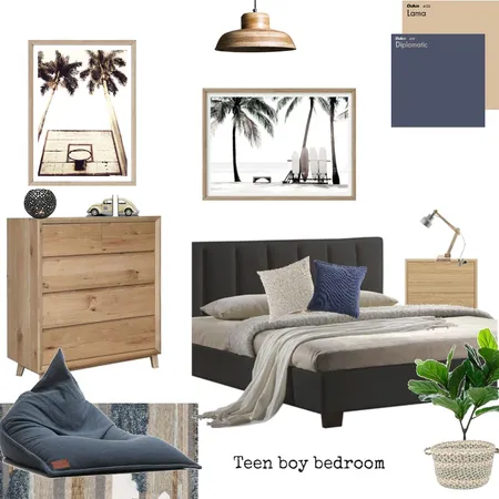 Teen boy bedroom Interior Design Mood Board by Boho Art & Styling on Style Sourcebook